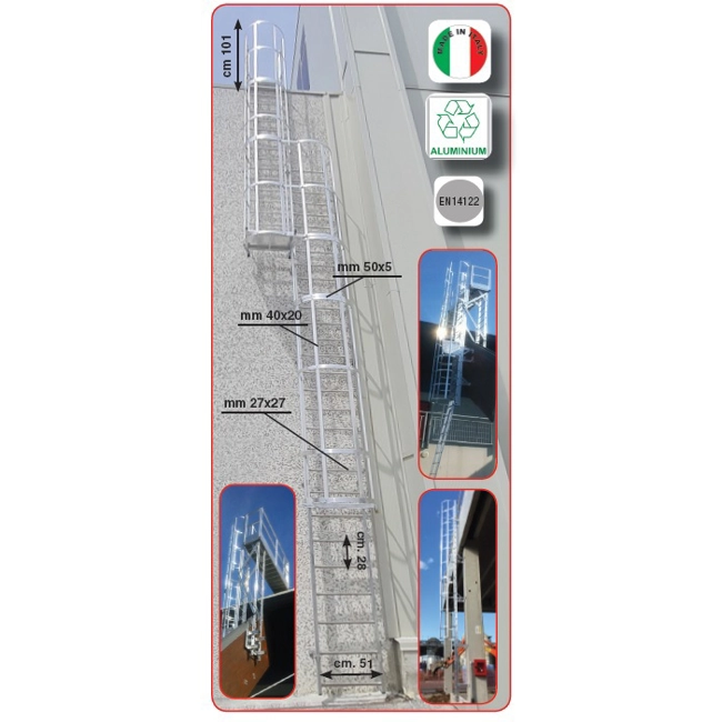 Vendita online Scala a gabbia alla marinara Self System 7,94 m.